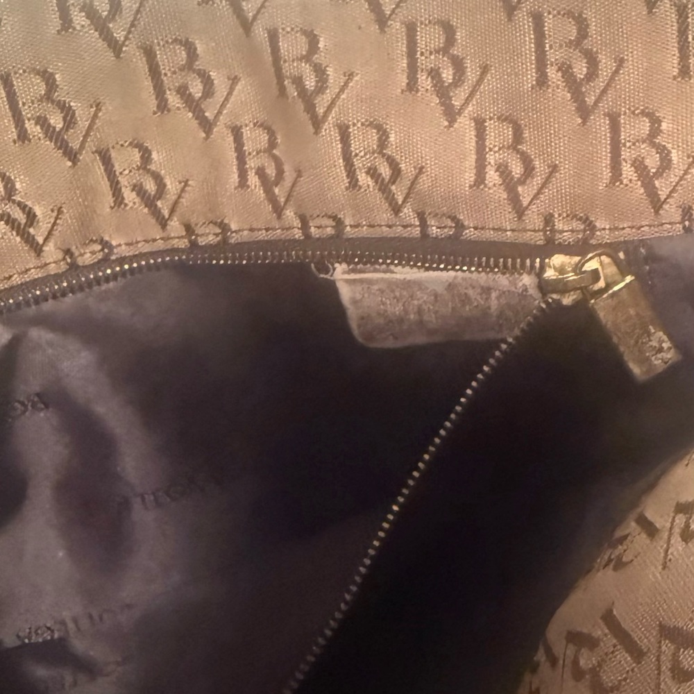Bottega Veneta Brown Monogram Canvas Tote with Dark Brown Straps - Picture 5 of 7